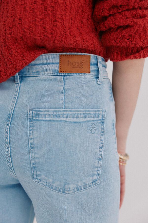 Hoss Intropia B&aacute;rbara. Vaqueros wide leg Azul
