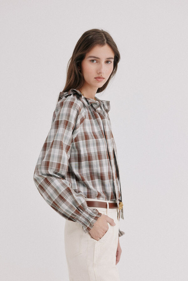 Hoss Intropia Celsa.Blusa cuadros Azul