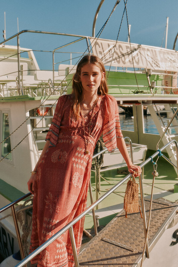 Hoss Intropia Ana. Vestido midi flu&iacute;do Multicolor