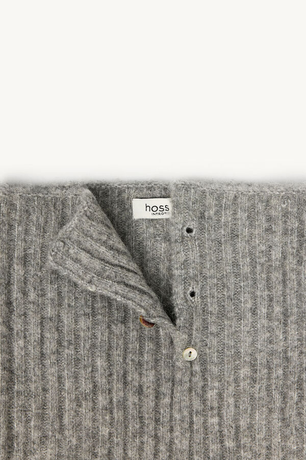 Hoss Intropia Liliana. Cuello de punto con botones Gris
