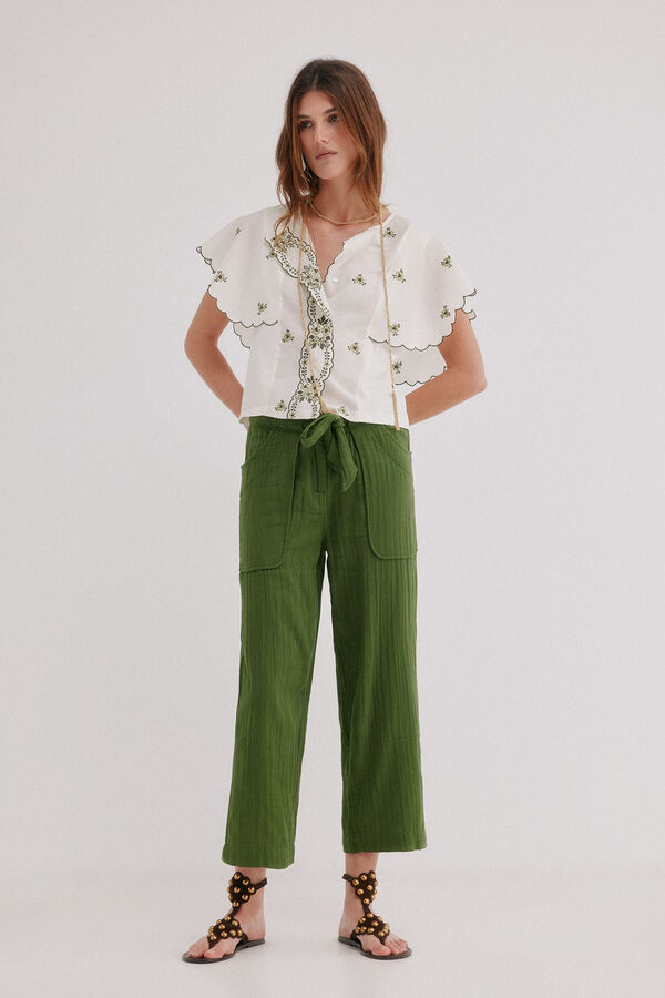 Hoss Intropia Malena. Camiseta escote redondo Beige