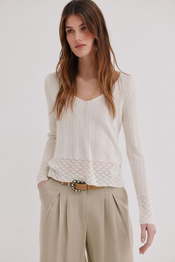 Hoss Intropia Ingrid. Top calado Morado