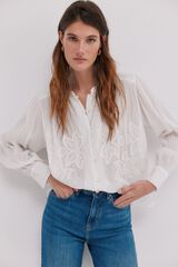 Hoss Intropia C&oacute;sima. Blusa bordados florales Blanco