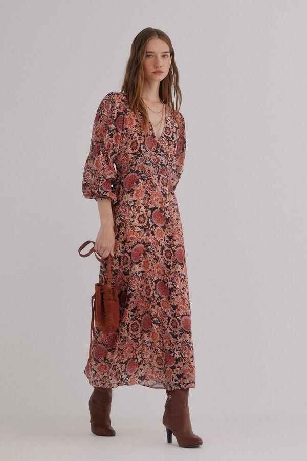 Hoss Intropia Aitana. Vestido estampado Estampado Marron