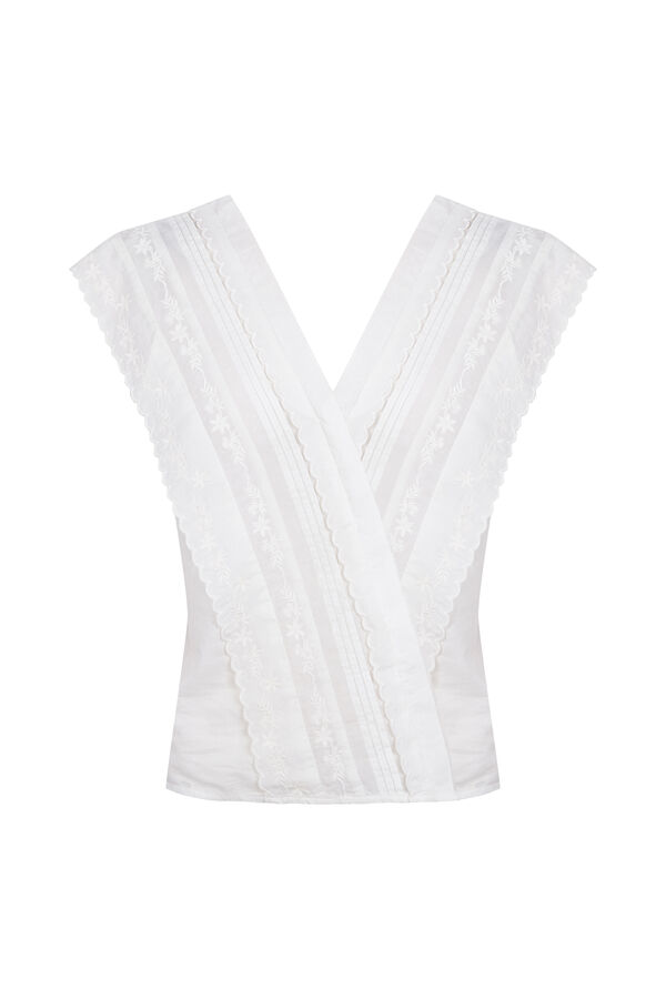 Hoss Intropia Carola. Blusa rom&aacute;ntica Blanco