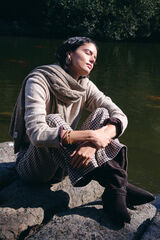 Hoss Intropia Imelda. Jersey jaspeado Beige