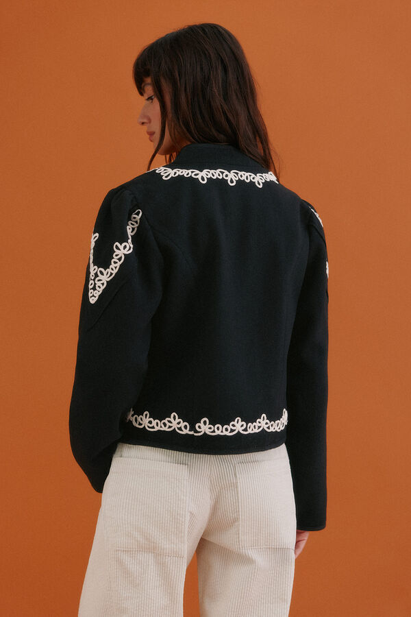 Hoss Intropia Fabiola. Chaqueta bordada Negro