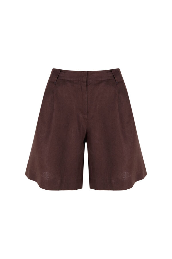 Hoss Intropia Pemar. Bermuda de lino Marron