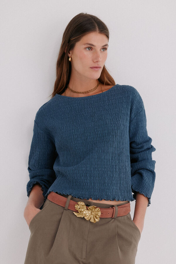 Hoss Intropia Maggie. Jersey calado Azul marino