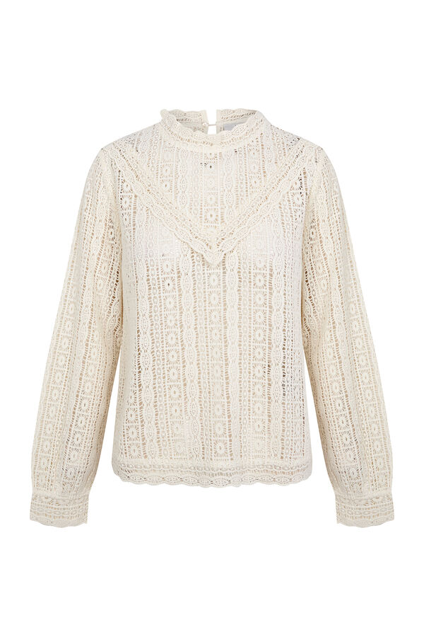 Hoss Intropia Camille. Blusa de guipur Marfil