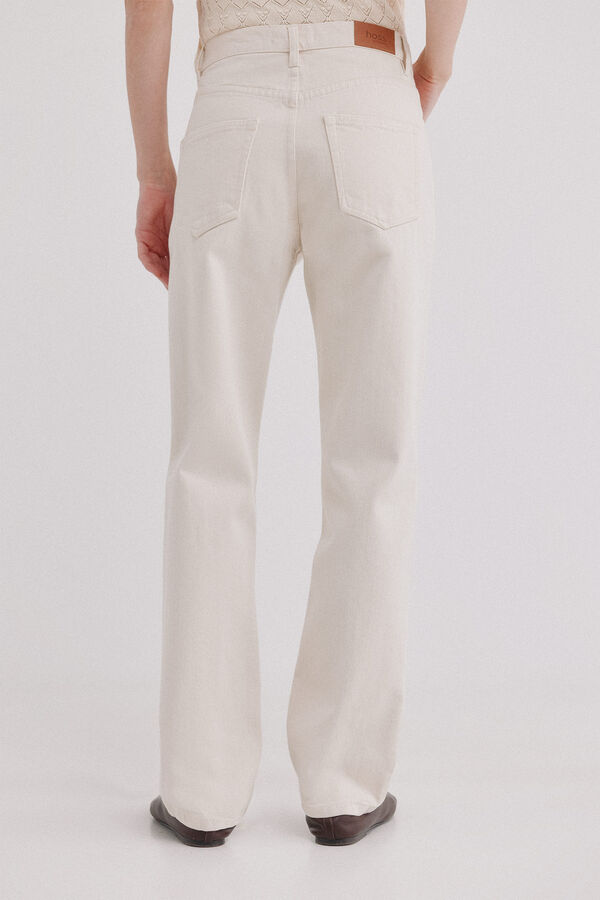 Hoss Intropia Brunella. Jeans tiro alto Marfil