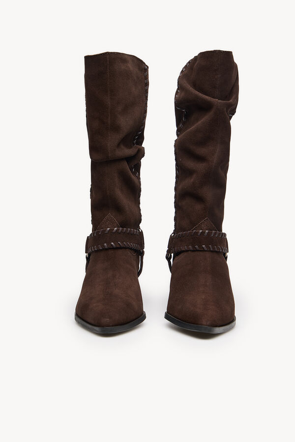 Hoss Intropia Maialen. Botas de serraje Marron oscuro