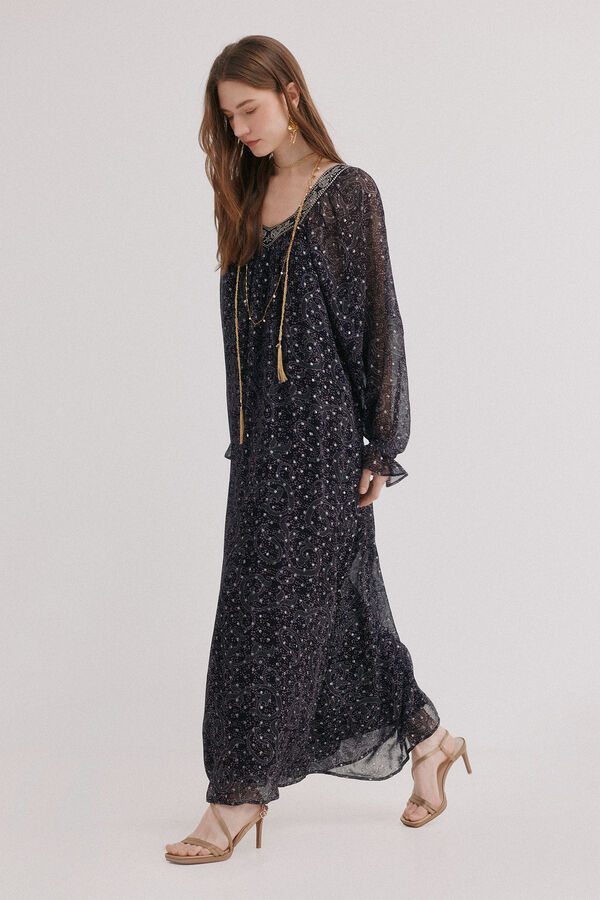 Hoss Intropia Aitana. Vestido con bordado Morado