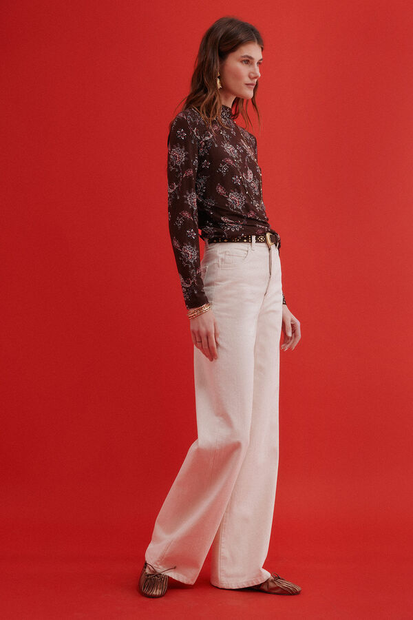 Hoss Intropia Mar. Camiseta estampada Estampado Marron