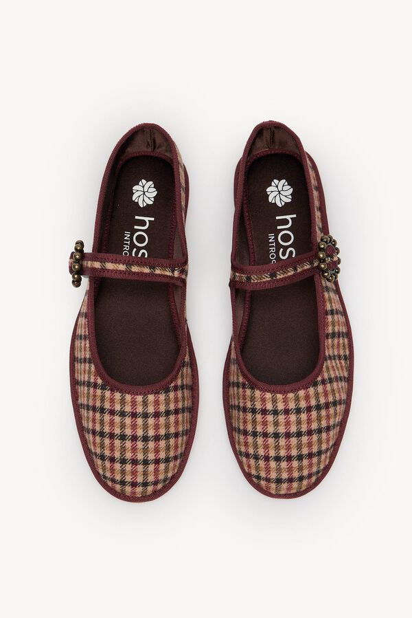 Hoss Intropia Gala. Venecianas de terciopelo de cuadros Granate