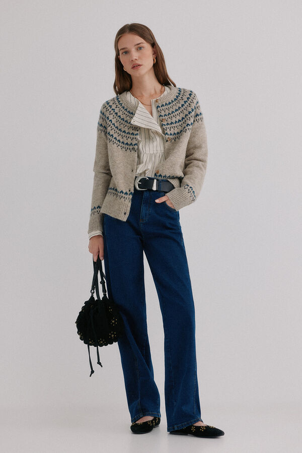 Hoss Intropia Nilda. Chaqueta tricot Estampado granate