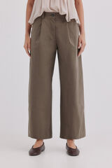 Hoss Intropia Pietra.Pantal&oacute;n pinzas Kaki