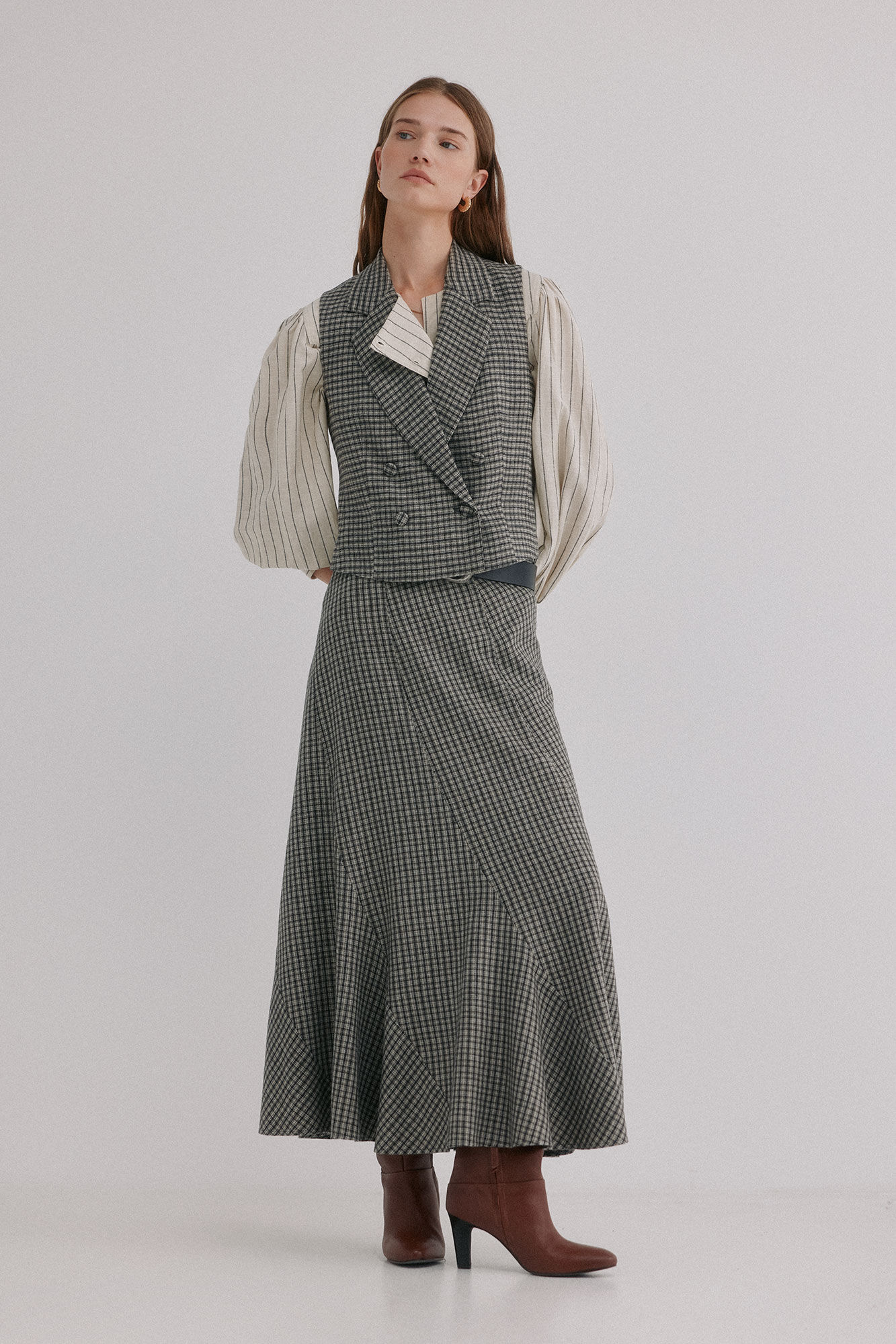 Hoss Intropia Elsa. Chaleco cuadros