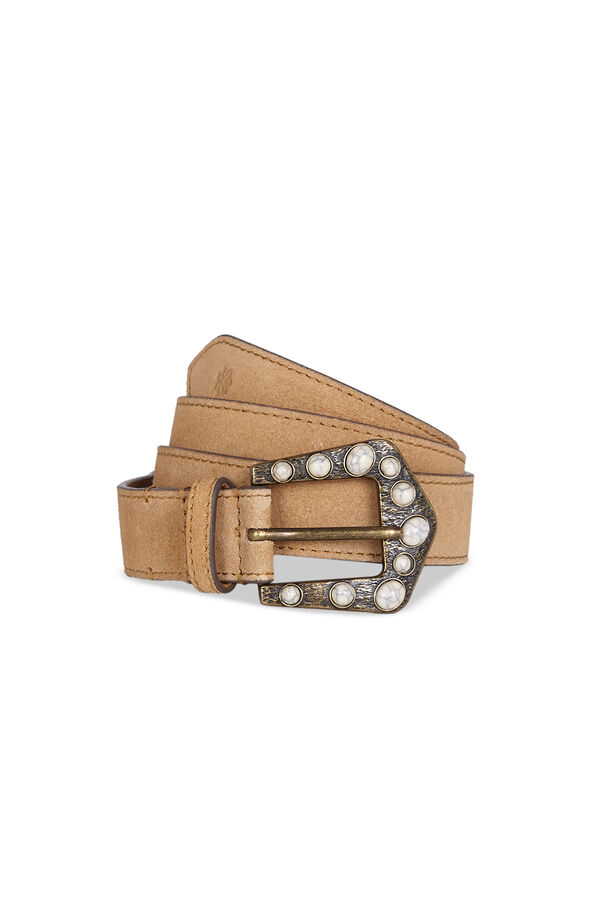 Hoss Intropia Lisa. Cintur&oacute;n de serraje Beige