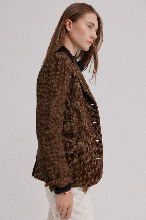 Hoss Intropia Elsa. Blazer espiga Marron