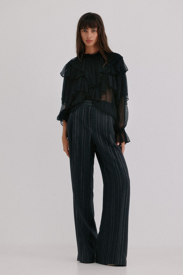 Hoss Intropia Giulia. Blusa rom&aacute;ntica Negro