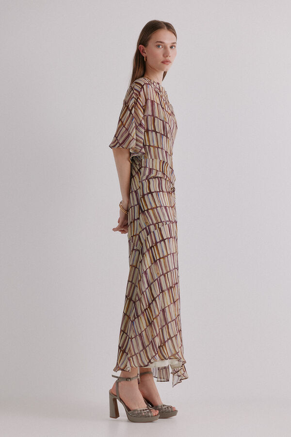 Hoss Intropia Aurora. Vestido estampado Beige