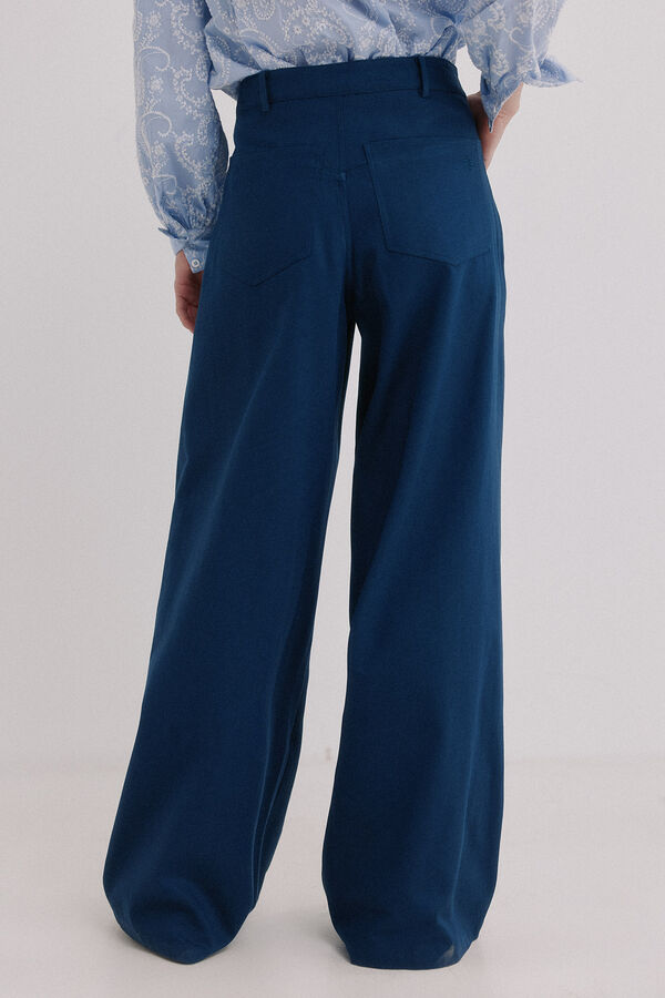 Hoss Intropia Petra. Pantalones corte ancho Azul marino