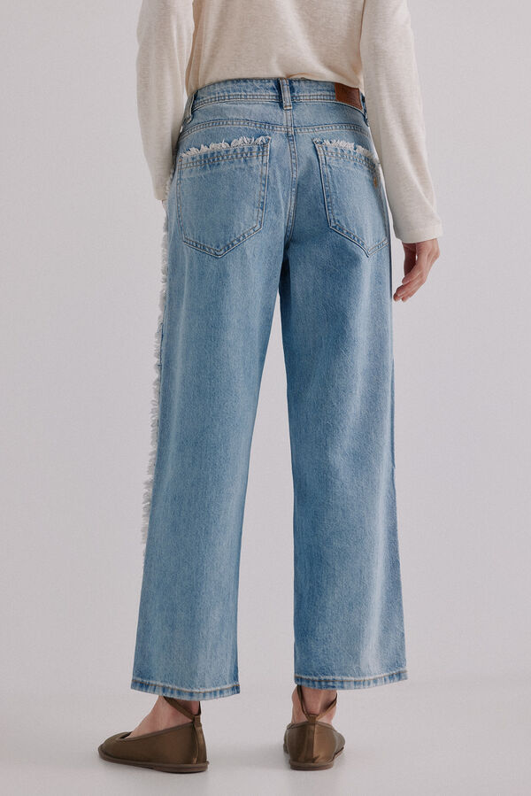 Hoss Intropia Berta. Vaqueros deshilachados Azul