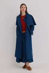 Hoss Intropia Darelle. Gabardina denim Azul marino