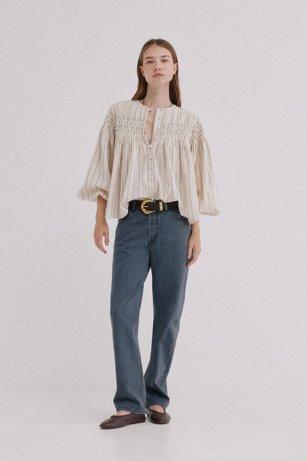 Hoss Intropia Brunella. Jeans tiro alto Gris