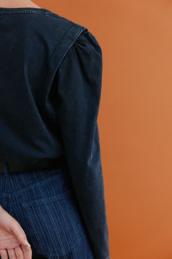 Hoss Intropia Maialen. Camiseta efecto lavado Gris