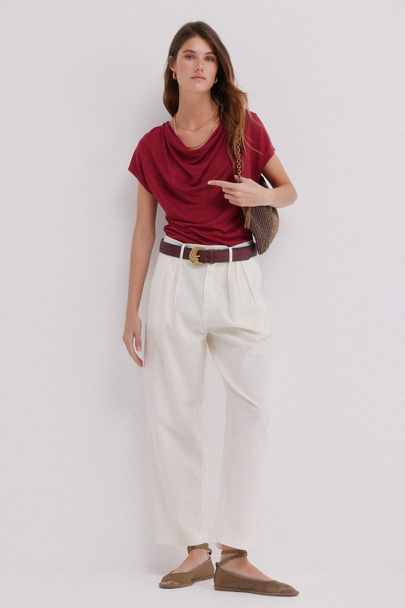 Hoss Intropia Philippa. Pantalones con pliegues