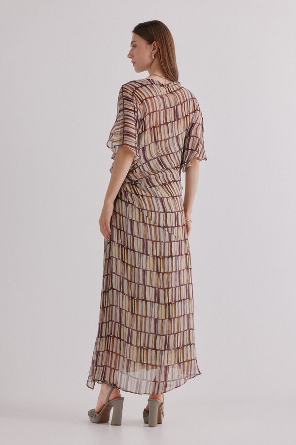 Hoss Intropia Aurora. Vestido estampado Beige