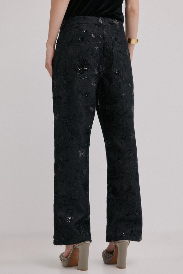 Hoss Intropia Becca. Vaquero bordado Gris oscuro