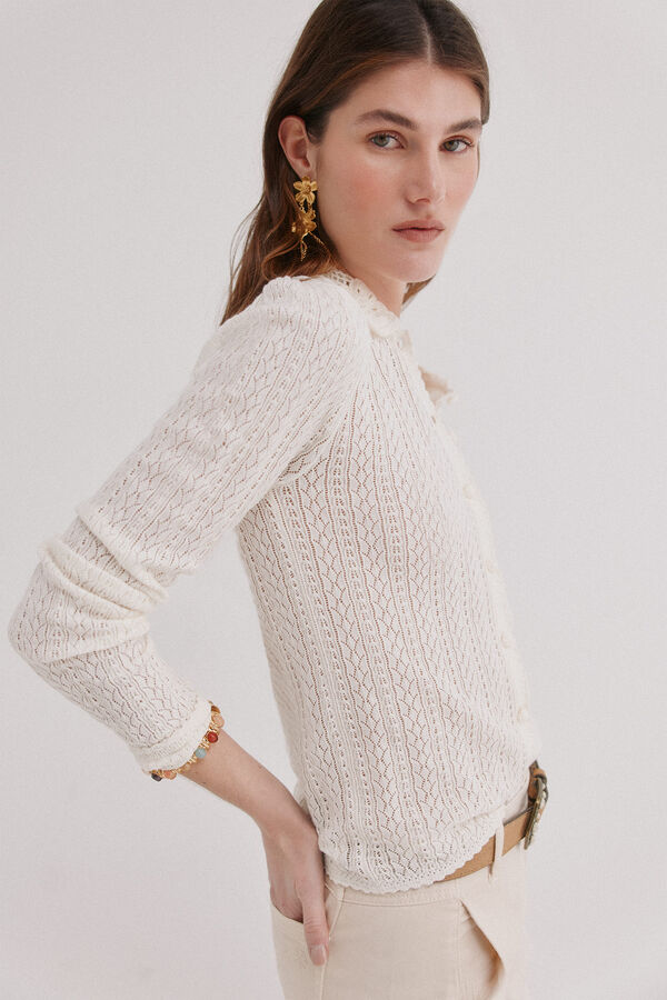 Hoss Intropia Isabel. Top calado Marfil