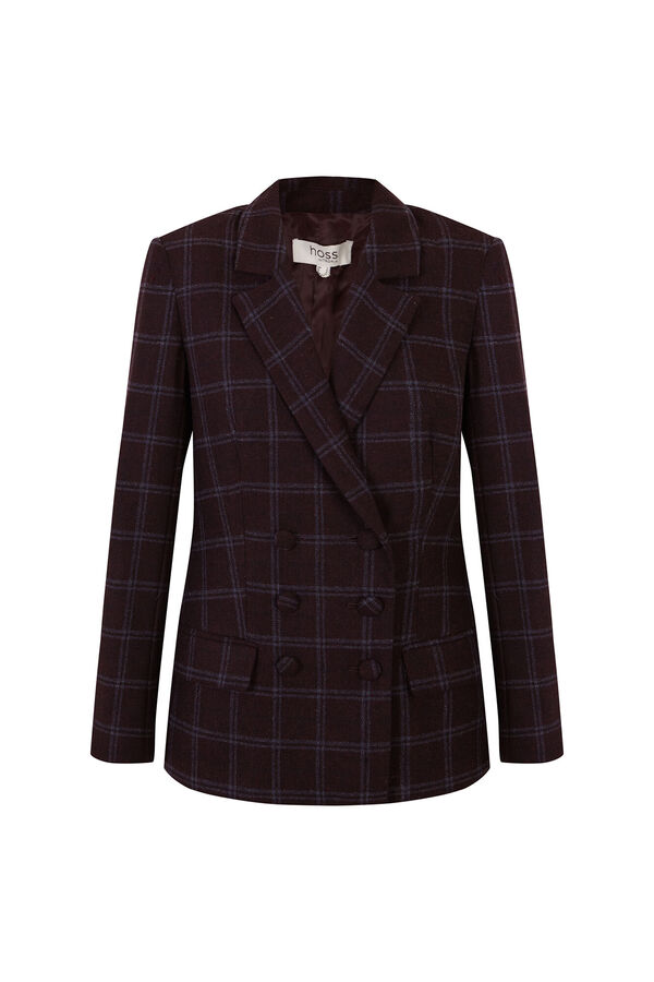 Hoss Intropia Emerald. Blazer cuadros Azul marino
