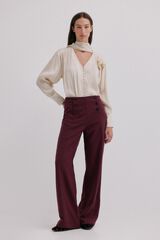 Hoss Intropia Pam. Pantalones con doble abotonadura Granate