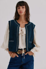 Hoss Intropia Nunzia. Chaleco bordado Azul