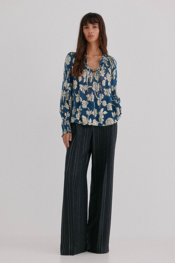 Hoss Intropia Gianna. Blusa jacquard Azul marino