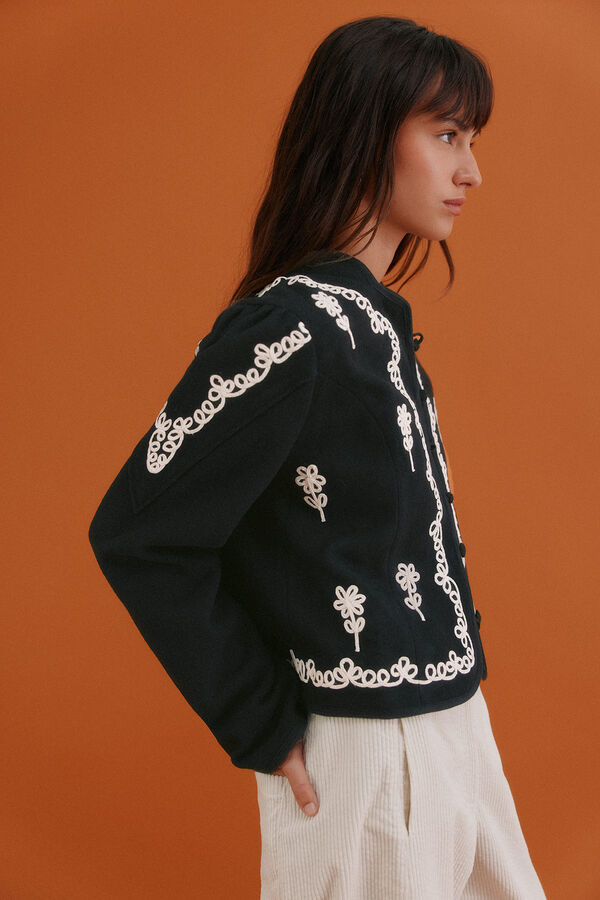 Hoss Intropia Fabiola. Chaqueta bordada Negro