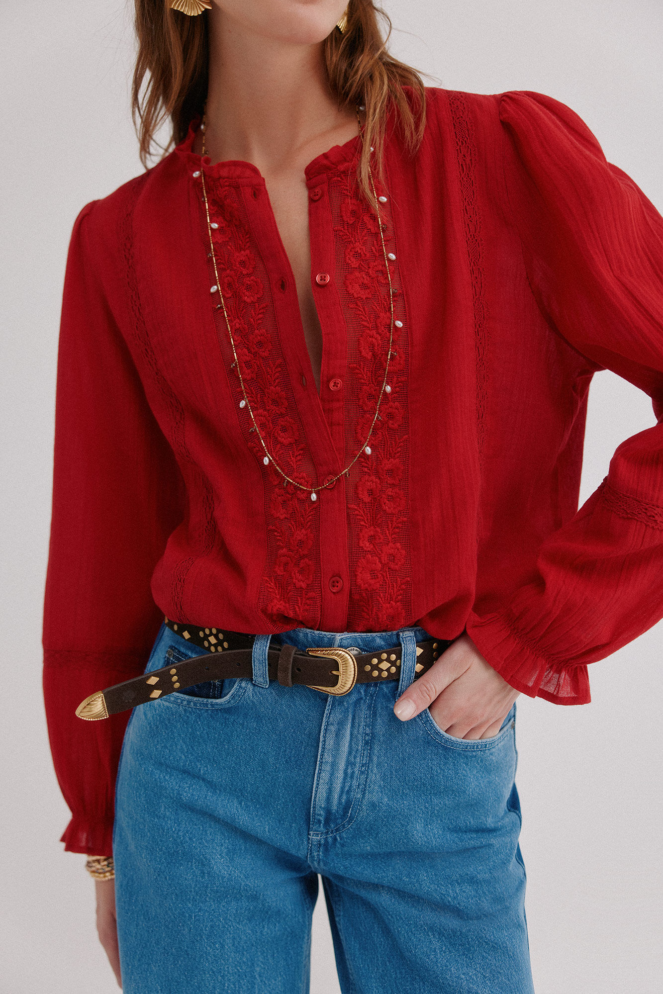 Hoss Intropia Caridad. Blusa rom&aacute;ntica