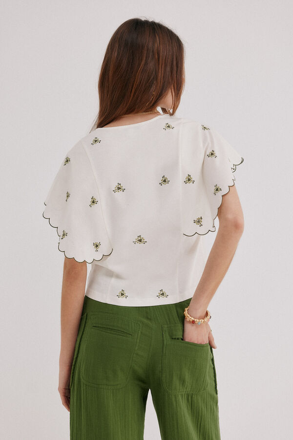 Hoss Intropia Malena. Camiseta escote redondo Beige