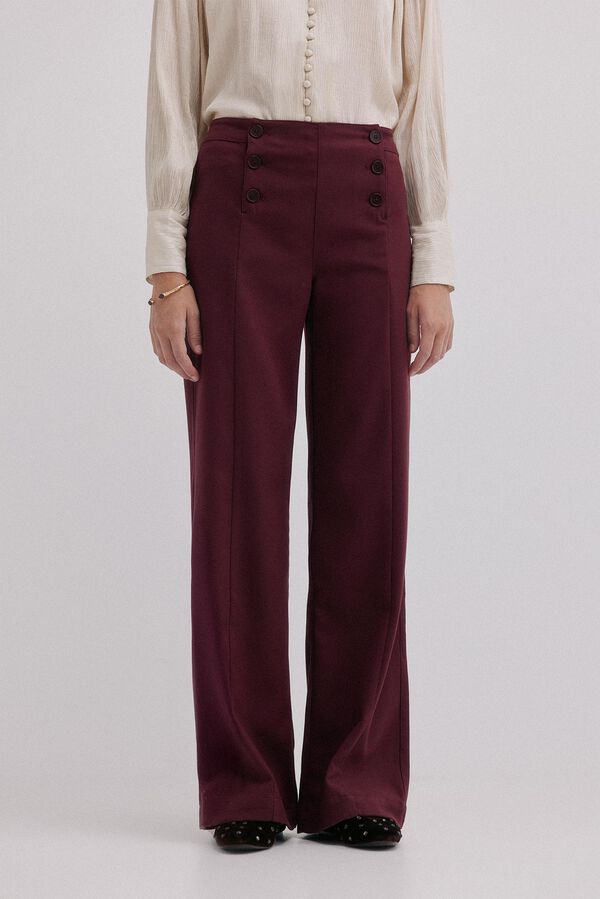 Hoss Intropia Pam. Pantalones con doble abotonadura Granate