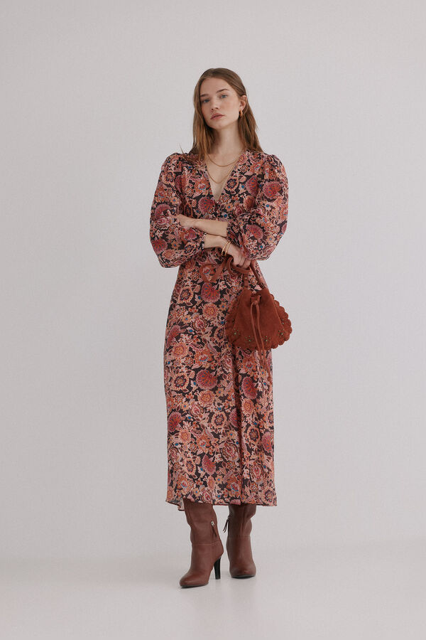 Hoss Intropia Aitana. Vestido estampado Estampado Marron