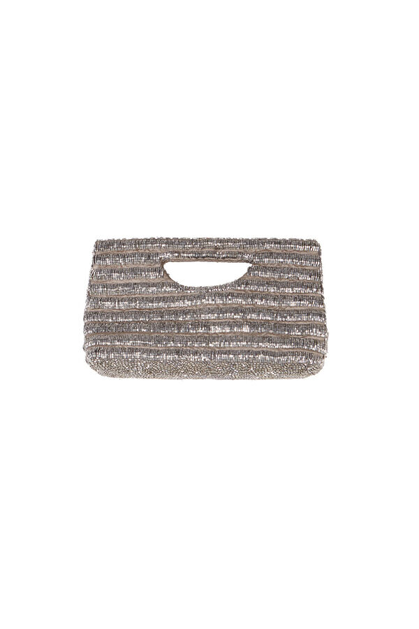 Hoss Intropia Nina. Bolso de mano abalorios Gris