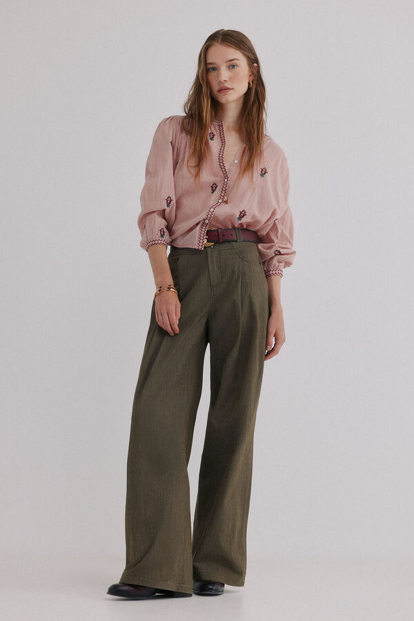 Hoss Intropia Carine. Blusa bordada Rosa