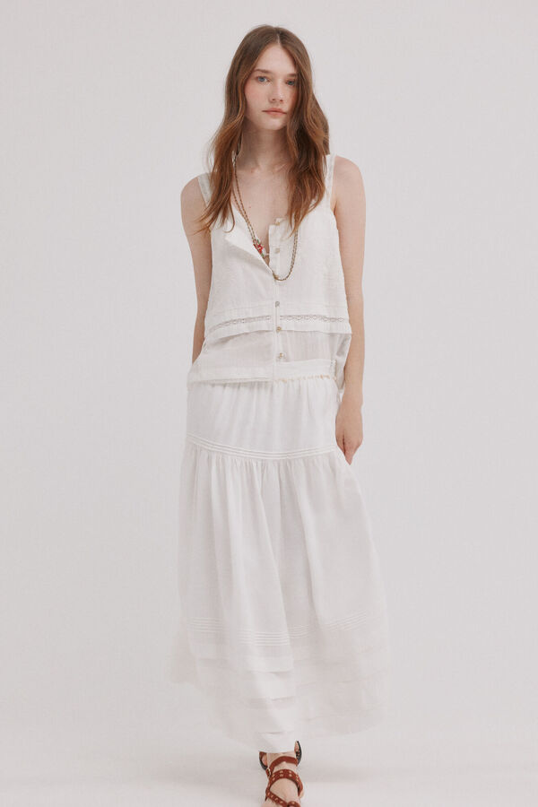 Hoss Intropia Rufina. Falda jaretas Beige