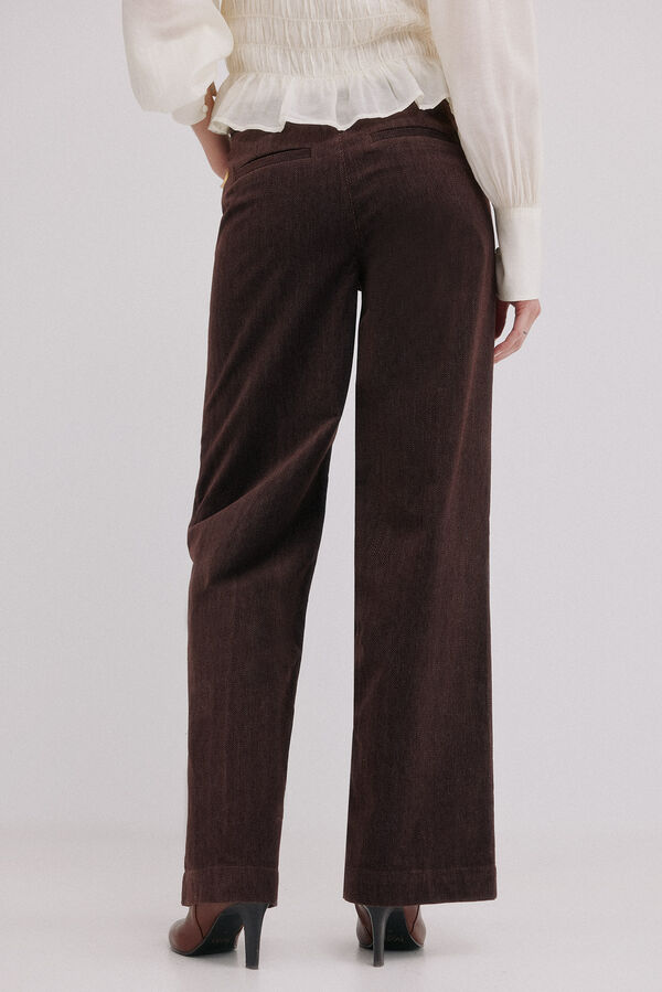 Hoss Intropia Pauline. Pantal&oacute;n con doble abotonadura Marron
