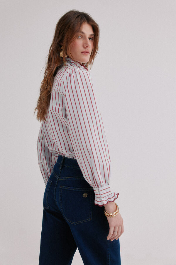 Hoss Intropia Camila. Blusa rom&aacute;ntica Azul