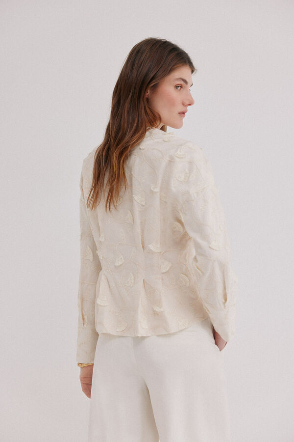 Hoss Intropia Gema. Blusa bordada Marfil